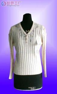 批发V领中高档女式羊绒衫、羊毛衫与针织衫，优质货源尽在世界工厂网