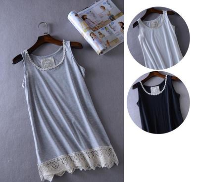 2015女装批发新风向 外贸原单纯棉花边打底背心的市场机遇与采购策略